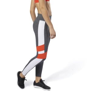 Reebok Lux - Colour Block Leggings Damen - DunkelGrau - DE 608-UTN